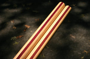 Hickory/Purpleheart Tanbo Staff pair. 1" Escrima Kali sticks