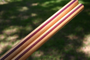 Hickory/Purpleheart Tanbo Staff pair. 1" Escrima Kali sticks