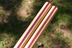 Hickory/Purpleheart Tanbo Staff pair. 1" Escrima Kali sticks