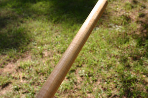 Flamed Curly Hickory Hanbo 1.25" 36" Staff Discounted